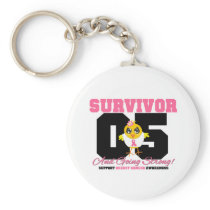 Breast Cancer Survivor Chick 05 Years Key Chain