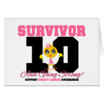 Breast Cancer Survivor Chick 10 Years cards