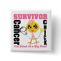 Breast Cancer Survivor Chick Ribbon Pin