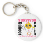 Breast Cancer Survivor Chick Ribbon keychains