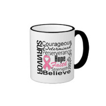 Breast Cancer Survivor Collage Coffee Mugs