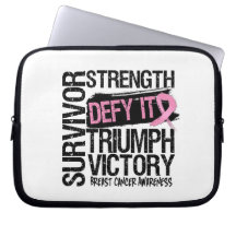 Breast Cancer Survivor Defy It Computer Sleeve
