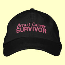 Breast Cancer Survivor embroidered hats