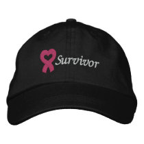 Breast Cancer Survivor Embroidered Baseball Cap