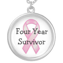 Breast Cancer Survivor Four Years Custom Necklace