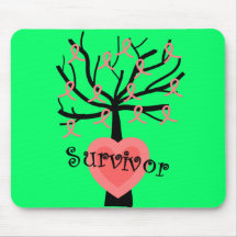 Breast Cancer Survivor Gifts--Unique Tree Design Mouse Mats