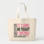 Breast Cancer Survivor It Came We Fought I Won Tote Bags