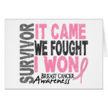 Breast Cancer Survivor It Came We Fought I Won Cards
