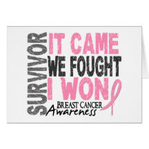 Breast Cancer Survivor It Came We Fought I Won Cards