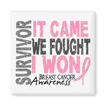 Breast Cancer Survivor It Came We Fought I Won Magnet