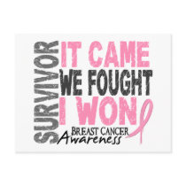 Breast Cancer Survivor It Came We Fought I Won postcards
