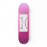 Breast Cancer Survivor License Plate Skateboard