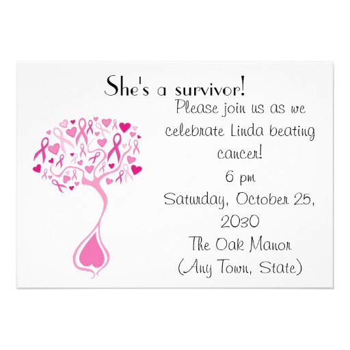 Breast Cancer Survivor Party/Fundraiser Invite