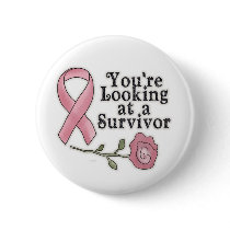 Breast Cancer Survivor Pin buttons