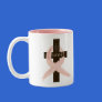 Breast Cancer Survivor Pink Ribbon-Cross of Faith Coffee Mugs