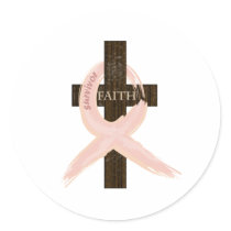 Breast Cancer Survivor Pink Ribbon-Cross of Faith stickers by Stefanie_Rski Breast Cancer Survivor Pink Ribbon-Cross of Faith stickers