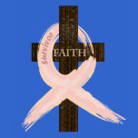 Breast Cancer Survivor Pink Ribbon-Cross of Faith