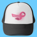 Breast Cancer Survivor Ribbon hats by giftsforawareness Breast Cancer Survivor Ribbon hats