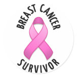 Breast Cancer Survivor Round Sticker