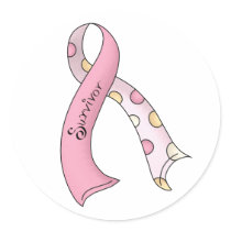 Breast Cancer Survivor Round Stickers