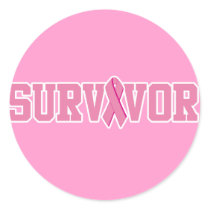 Breast Cancer Survivor Round Stickers