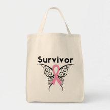 Breast Cancer Survivor Tribal Butterfly Bags