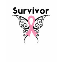 Breast Cancer Survivor Tribal Butterfly t-shirts