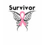 Breast Cancer Survivor Tribal Butterfly Shirt