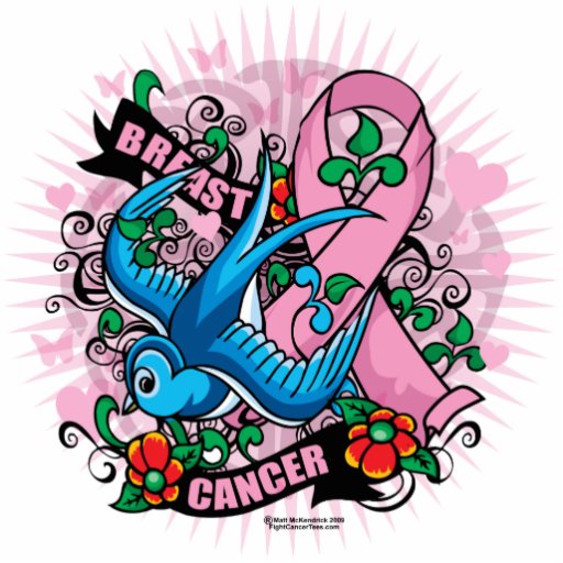 Breast Cancer Swallow Tattoo Photo Cutouts