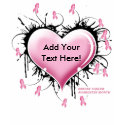 Breast Cancer Tattoo Heart - Customized Text t-shirts by DiscoverBG Breast Cancer Tattoo Heart - Customized Text t-shirts