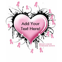 Breast Cancer Tattoo Heart - Customized Text t-shirts