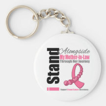Breast Cancer Through Her Journey Mother-in-Law Key Chain