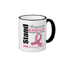 Breast Cancer Through Her Journey Mother-in-Law Mugs