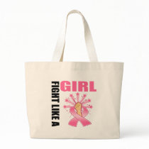 Breast Cancer Victory Fight Like A Girl Canvas Bag