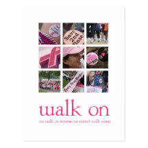 Breast Cancer Walk Thank You Post Card