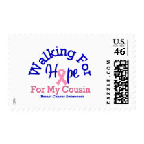 Breast Cancer Walking For Hope For My Cousin postage by shopforawareness Breast Cancer Walking For Hope For My Cousin postage