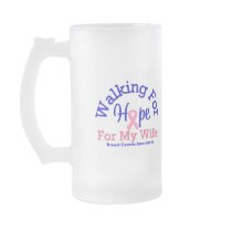 Breast Cancer Walking For Hope For My Wife mugs