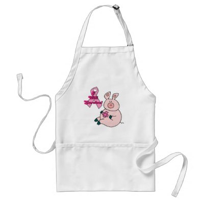 breast cancer will survive pig apron Zazzle_apron