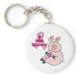 breast cancer will survive pig key chains