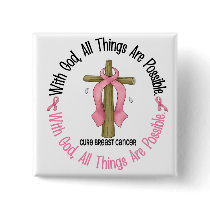Breast Cancer WITH GOD CROSS 1 Pin