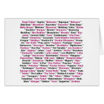 Breast Cancer - Words for Boobs cards by lara0802 Breast Cancer - Words for Boobs cards