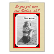 Breast Enlargement Enhancement Congratulations Greeting Card