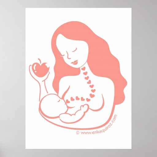 Breast Feeding Mother and Child Poster | Zazzle