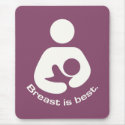 Breast Is Best Icon - Mauve mousepads