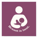 Breast Is Best Icon - Mauve posters