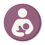 Breastfeeding Icon - Mauve Magnets