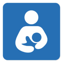 Breastfeeding / Nursing Icon Square Stickers
