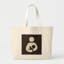 Breastfeeding / Nursing Symbol Brown Tote Bags