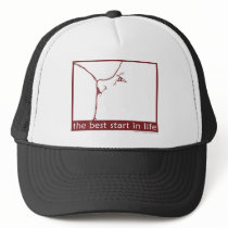 Breastfeeding - the best start in life hats by lactivist Breastfeeding - the best start in life hats