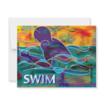 Breaststroke Custom Invitations